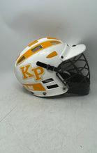 Load image into Gallery viewer, Cascade Mens Yellow White Full-Face Lacrosse Protective Helmet Size Small
