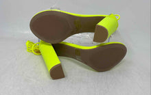 Load image into Gallery viewer, Fashion Nova Womens Lose It All Yellow Leather Ankle Strap Heels Size 8 1/2

