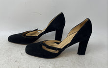 Load image into Gallery viewer, Kate Spade New York Womens Black Suede Square Toe High Block D'Orsay Heels Sz 8M
