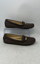 Load image into Gallery viewer, Michael Kors Womens Everett Brown Monogram Print Slip-On Loafer Flats Size 9 M
