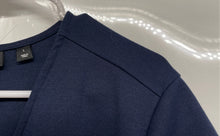 Load image into Gallery viewer, 7th Avenue Design Studio NY &amp; Company Womens Blue V-Neck Belted Blouse Top Sz L
