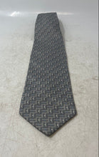 Load image into Gallery viewer, Murano Mens Gray Geometric Print Silk Adjustable Long Formal Designer Tie
