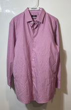 Load image into Gallery viewer, Hugo Boss Mens Pink White Printed Cotton Long Sleeve Dress Shirt Size 17R 32/33
