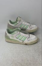 Load image into Gallery viewer, Adidas Womens Forum Low CL IG1427 White Lime Green Tennis Shoes Sz 7.5 No Laces
