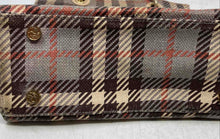 Load image into Gallery viewer, Spartina Womens Beige Plaid Double Handle Inner Pockets Shoulder Handbag
