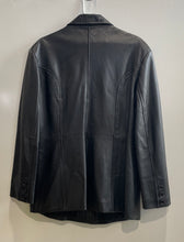 Load image into Gallery viewer, Wilsons The Leather Experts Womens Black Long Sleeve Button Front Jacket Size XL
