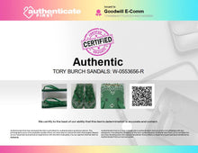 Load image into Gallery viewer, Authentic Tory Burch Womens Green Logo Slip-On Flip-Flop Sandals Size 8-9
