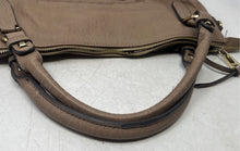 Load image into Gallery viewer, Jessica Simpson Womens Kelly Brown Animal Print Leather Satchel Handbag
