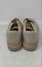 Load image into Gallery viewer, Berness Womens SIA01 Beige Lace-Up Rhinestone Bling Sneaker Shoes Size 10
