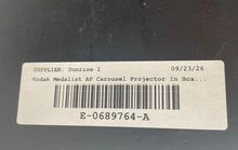 Load image into Gallery viewer, Kodak Medalist AF Black Carousel Slide Projector With Transvue 140 Tray Untested
