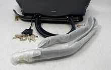 Load image into Gallery viewer, DKNY Womens Paige Black Leather Top Zipper Double Handles Medium Satchel Bag
