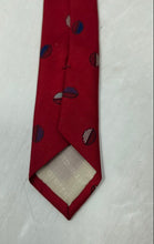Load image into Gallery viewer, Pierre Cardin Mens Red Printed Silk Adjustable Pointed Tie One Size
