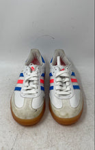 Load image into Gallery viewer, Adias Kids Velosamba Vegan White Striped Lace-Up Running Shoes Size 4.5
