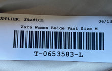 Load image into Gallery viewer, Zara Womens Beige Regular Fit Drawstring Waist Lounge Pants Size M With Tag
