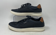 Load image into Gallery viewer, Aldo Mens Navy Blue Brown Round Toe Low Top Lace-Up Sneaker Shoes Size 10.5
