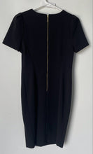 Load image into Gallery viewer, Calvin Klein Womens Black Short Sleeve Back Zip Sheath Dress Size 10
