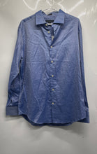 Load image into Gallery viewer, Banana Republic Mens Blue Cotton Fitted Long Sleeve Dress Shirt Size L 16-16.5
