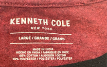 Load image into Gallery viewer, Kenneth Cole Mens Red Short Sleeve Crew Neck Pullover T-Shirt Size Large
