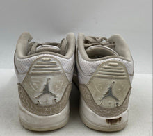 Load image into Gallery viewer, Authentic Nike Kids Air Jordan 3 Retro White Print Sneaker Shoes Sz 6.5Y Stained
