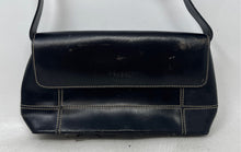 Load image into Gallery viewer, Kenneth Cole Reaction Womens Black Inner Pocket Leather Shoulder Handbag
