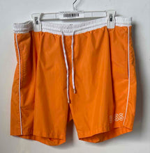 Load image into Gallery viewer, Hugo Boss Mens Orange Elastic Waist Drawstring Swim Trunks Shorts Size Medium
