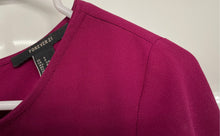 Load image into Gallery viewer, Forever 21 Womens Berry Color 3/4 Sleeve Round Neck Button Back Blouse Top Sz S

