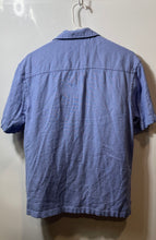 Load image into Gallery viewer, Zara Mens Light Blue Spread Collar Short Sleeve Button-Up Shirt Size Medium
