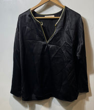 Load image into Gallery viewer, Authentic Tory Burch Womens Black Long Sleeve Blouse Top Size Medium
