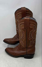 Load image into Gallery viewer, D'Jesus Womens Brown Faux Leather Pull-On Cowgirl Western Boots Size 6.5
