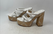 Load image into Gallery viewer, Michael Kors Womens Corrine White Beige Slip-On Block Platform Sandals Size 8M
