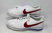 Load image into Gallery viewer, Nike Mens Cortez Basic 316418 White Red Blue Leather Sneakers Shoes Size 12
