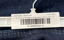 Load image into Gallery viewer, Slim-Sation Womens Blue Stretch Straight Leg Trousers Pants Size 10
