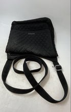 Load image into Gallery viewer, Vera Bradley Womens Black Quilted Inner Divider Adjustable Strap Crossbody Purse
