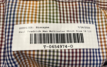 Load image into Gallery viewer, Paul Fredrick Mens Multicolor Long Sleeve Slim-Fit Dress Shirt Size 16 1/2
