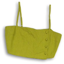 Load image into Gallery viewer, Forever 21 Womens Light Green Spaghetti Straps Cropped Blouse Top Size Large

