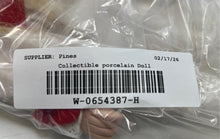 Load image into Gallery viewer, White Red Ribbon Collectible Open Eyes Fashion Porcelain Doll
