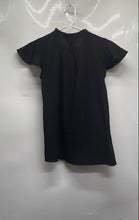 Load image into Gallery viewer, Nine West Womens Black V-Neck Short Flutter Sleeve Pleated Blouse Top Size S
