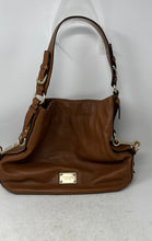 Load image into Gallery viewer, Michael Kors Womens Brown Pebbled Leather Single Strap Lined Shoulder Bag
