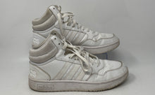 Load image into Gallery viewer, Adidas Womens Hoops 3.0 Mid GW5457 White Mid Top Lace-Up Sneaker Shoes Size 9
