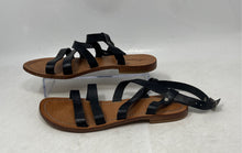 Load image into Gallery viewer, Kenneth Cole Womens Black Leather Open Toe Slingback Sandals Size EUR 38
