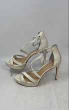 Load image into Gallery viewer, Gianni Bini Womens Corrielle White Leather High Platform Heels Size 9.5M
