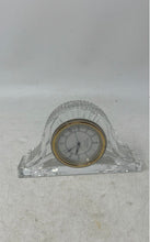 Load image into Gallery viewer, Waterford Clear Crystal Roman Numeral Collectible Mantel Desk Clock
