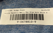 Load image into Gallery viewer, Banana Republic Mens Sky Blue Short Sleeve Button Front Polo Shirt Size Large

