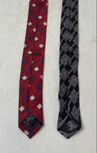 Load image into Gallery viewer, Pair Of Geoffrey Beene And Zylos Mens Multicolor Geometric Silk Pointed Ties
