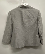 Load image into Gallery viewer, Talbots Womens Gray Mandarin Collar Long Sleeve Button Front Jacket Size 14
