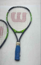 Load image into Gallery viewer, Set Of 3 Pcs Wilson Federer Multicolor Sporting Equipment Round Tennis Racquet

