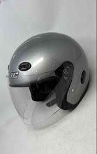 Load image into Gallery viewer, HJC Metallic Silver DOT Approved Open-Face Clear Visor Motorcycle Helmet Size L
