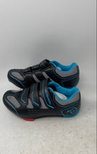 Load image into Gallery viewer, Flywheel Fly Fierce Womens Black Gray Blue Leather Cycling Shoes Size 36
