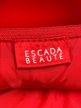 Load image into Gallery viewer, Escada Beaute Womens Red Clear Double Ring Handle Zip Top Cosmetic Bag
