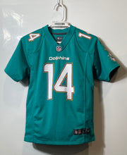 Load image into Gallery viewer, Nike Boys Aqua NFL Miami Dolphins Jarvis Landry #14 Football Jersey Size Medium
